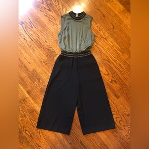 Ted Baker London Olive/Black Jumpsuit - Size 2 // U.S. Size 6